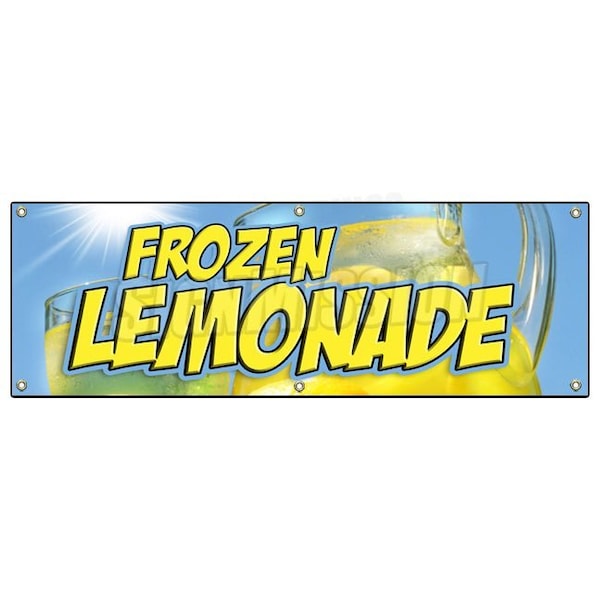 Signmission FROZEN LEMONADE BANNER SIGN slushie smoothie sugar sweet carnival B-72 Frozen Lemonade - main
